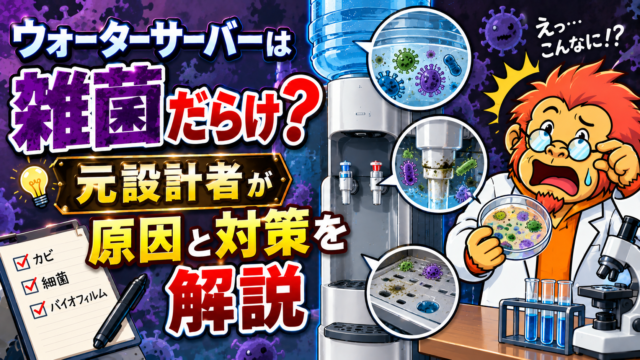ウォーターサーバー細菌のアイキャッチ